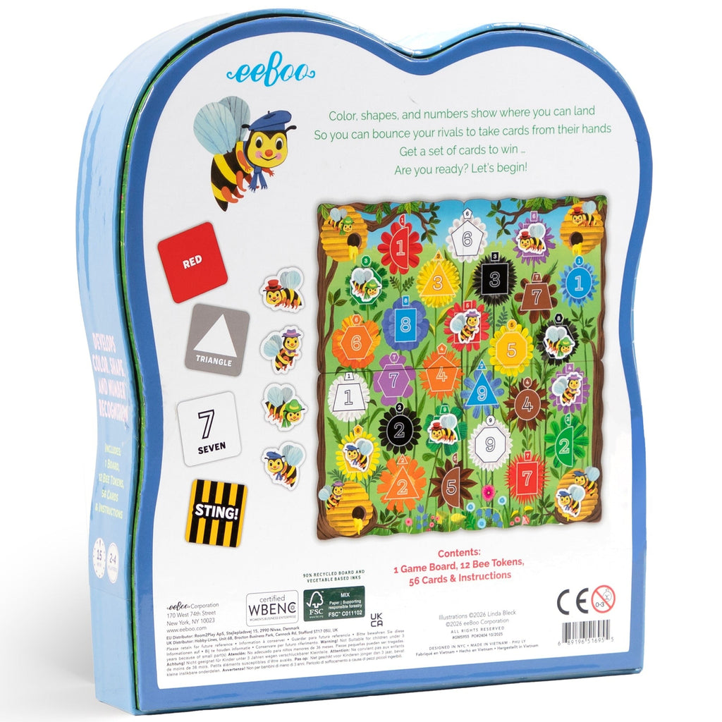 eeBoo Bouncy Bees Shaped Strategy Board Game