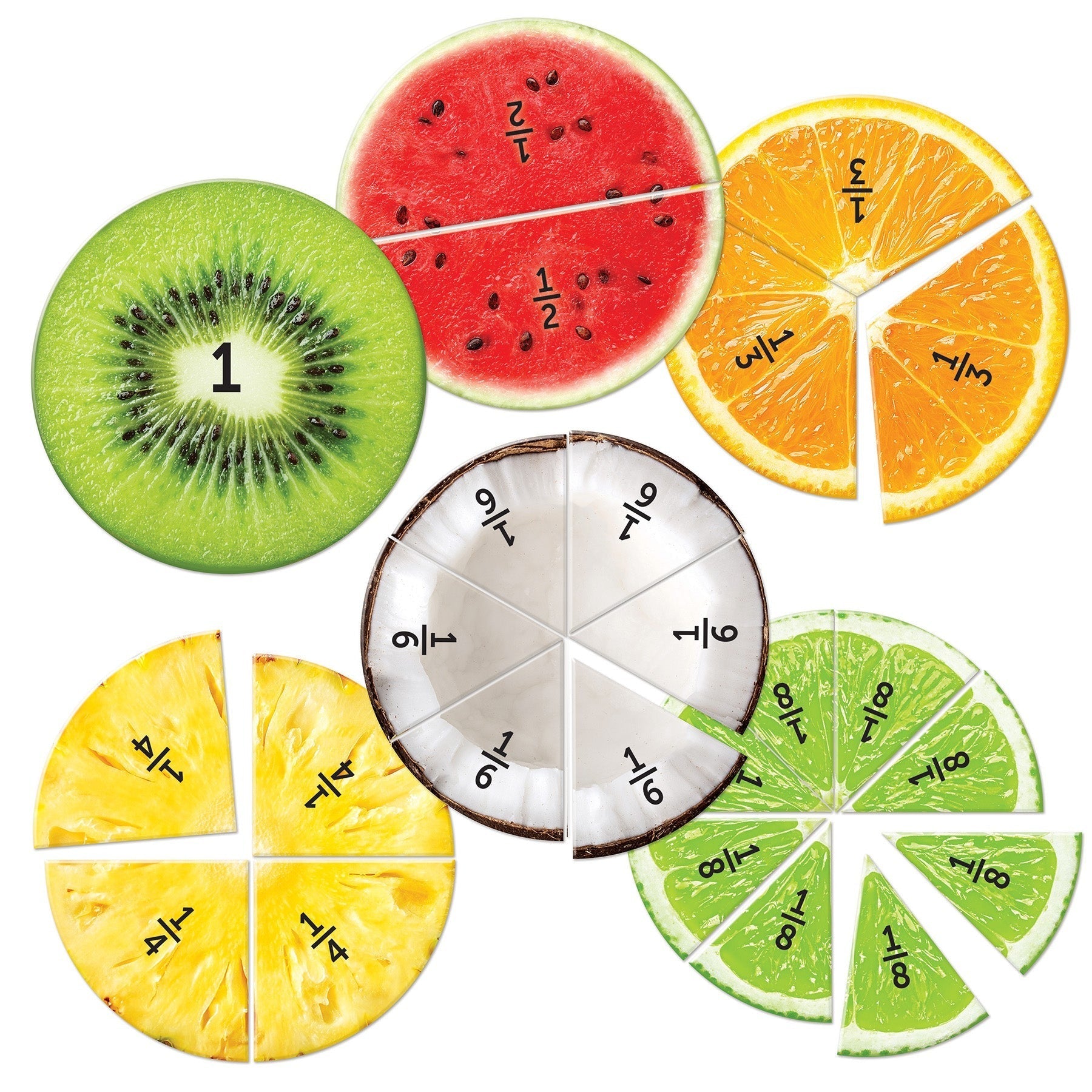 Learning Resources Magnetic Fruit Fractions - Educational Math Toy