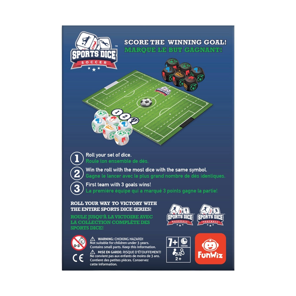 Sports Dice Soccer Fast-Paced Dice Game For 2 Or 4 Players