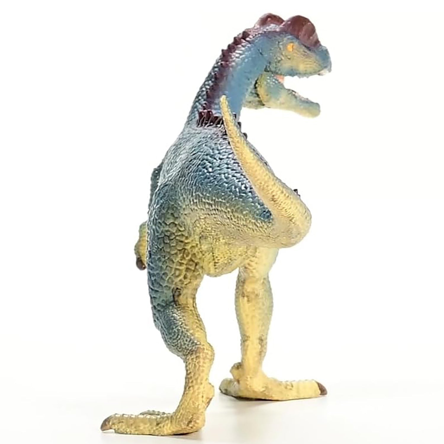Schleich DINOSAURS 9" Dilophosaurus Figurine with Movable Jaw, Red-Blue