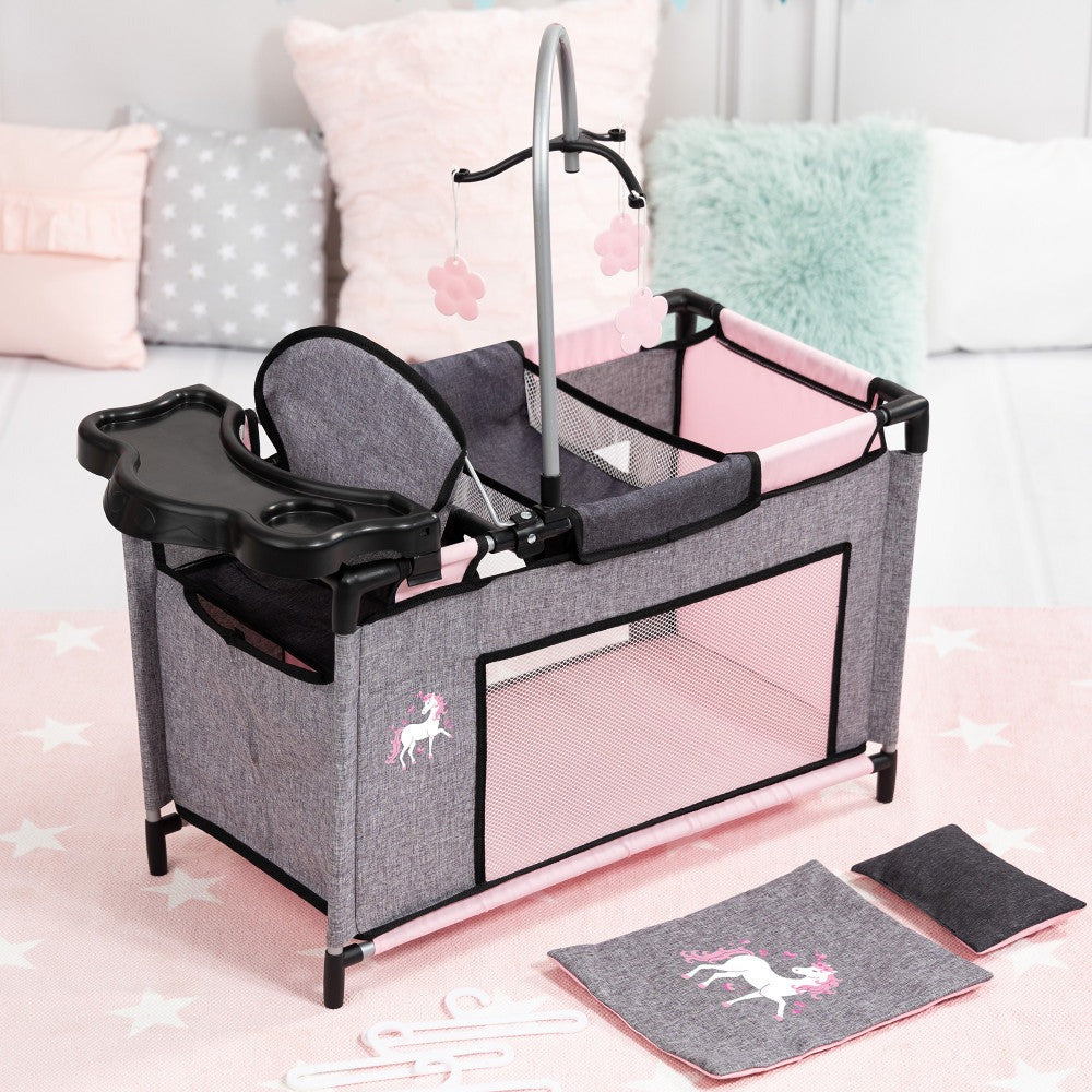 Bayer Design Fairy-Themed Multi-Bed Doll Playset - Grey & Pink