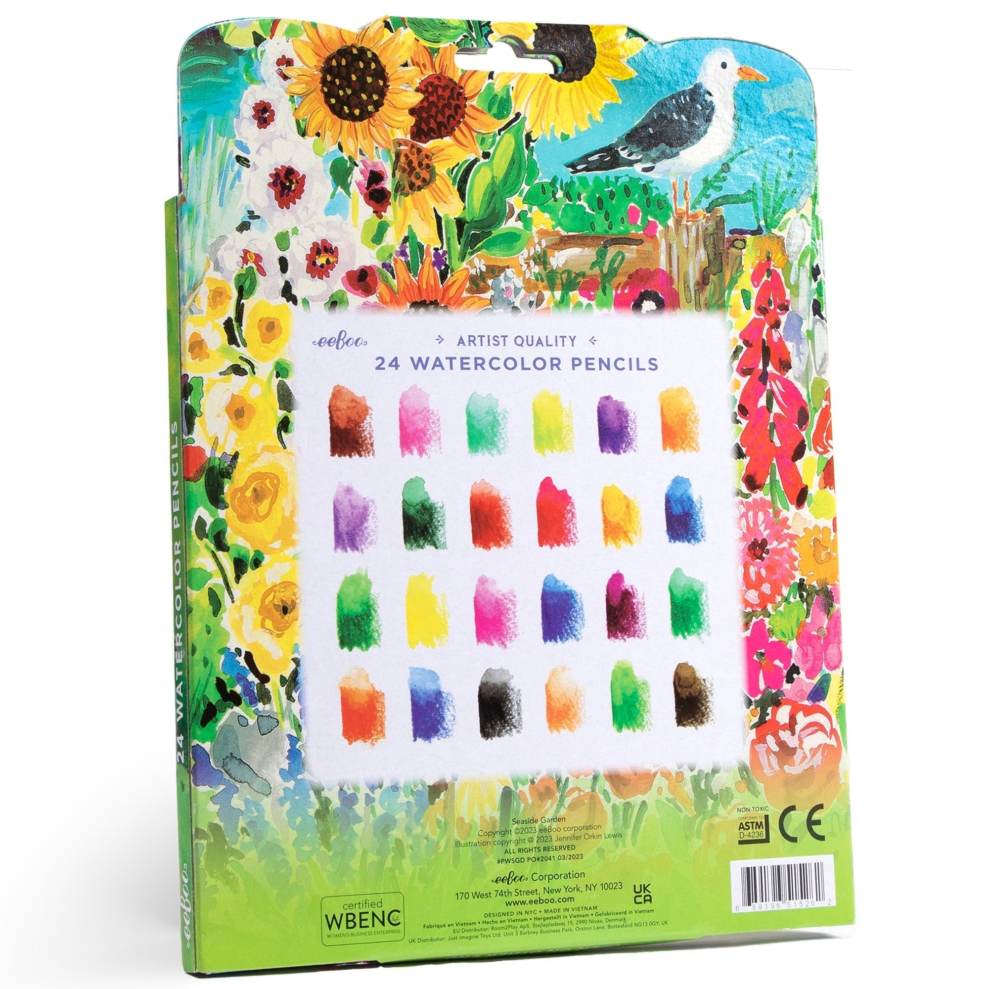 Seaside Garden Watercolor Pencils Premium Set - 24 Colors