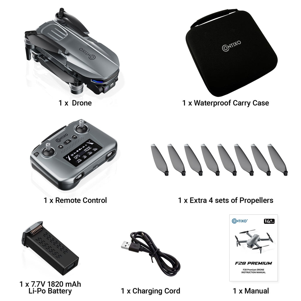 Contixo F28-Premium GPS 4K Gimbal Camera Drone With Carrying Case