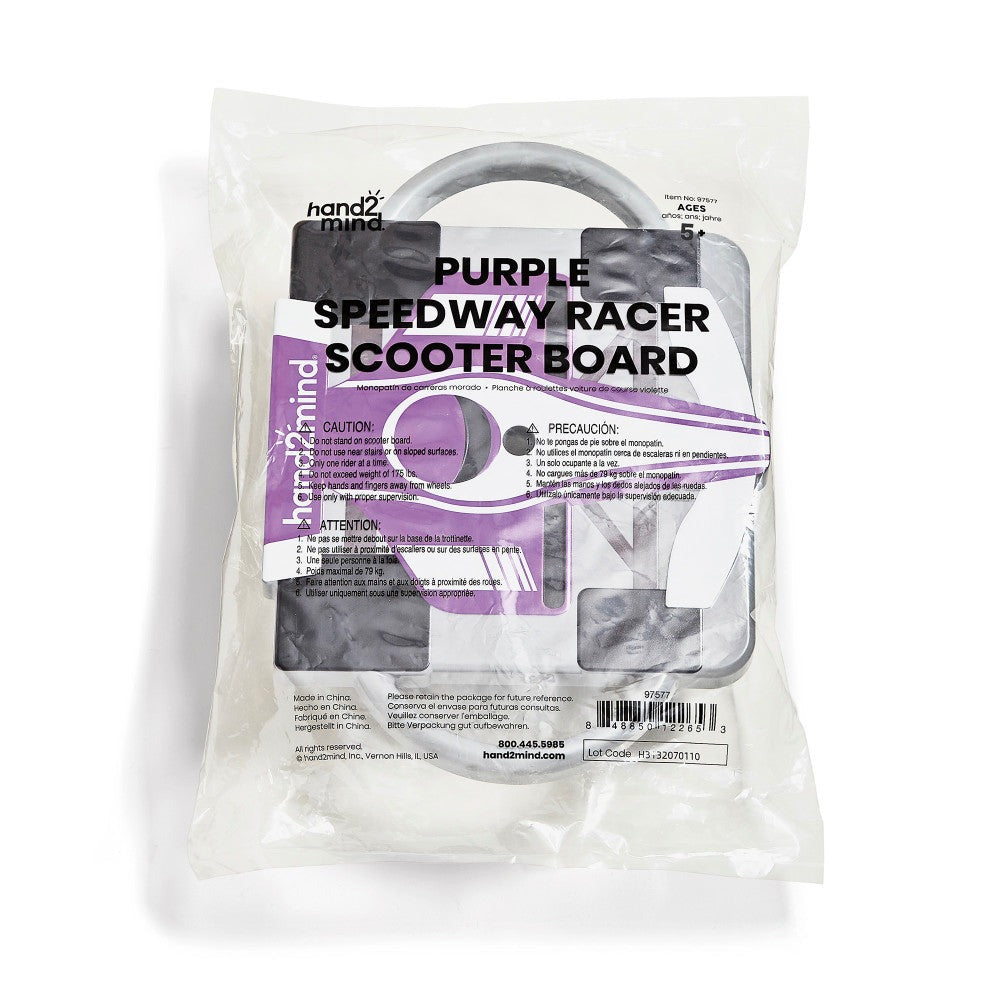 Hand2Mind Speedway Racer Scooter Board, Vibrant Purple