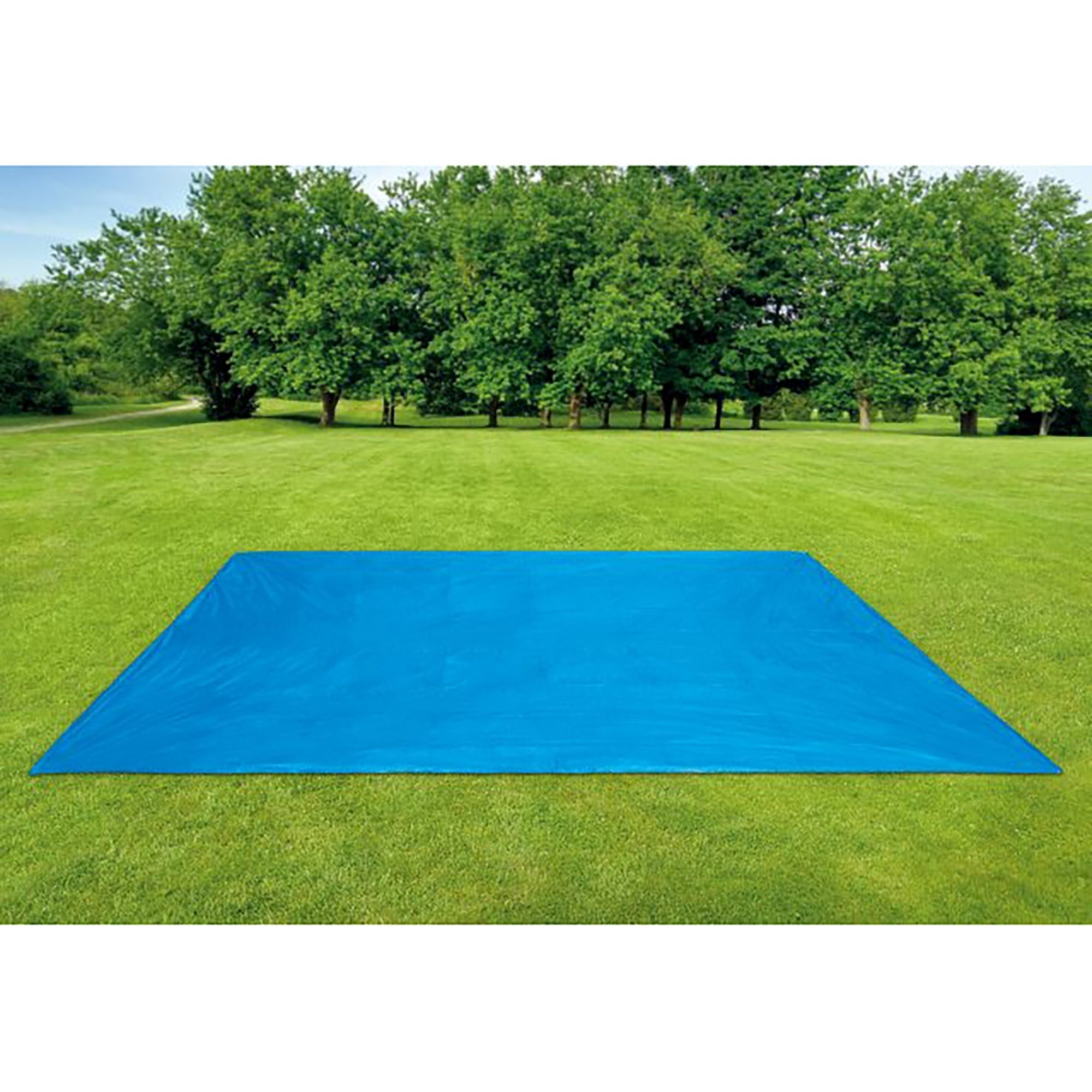 Intex Durable Blue Pool Ground Cloth for 8-15ft Round Above Ground Pools