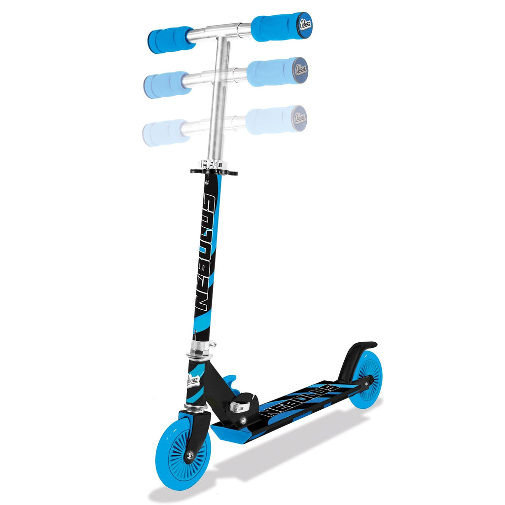 Ozbozz Nebulus Stars Adjustable Scooter for Kids - Dynamic Black & Blue