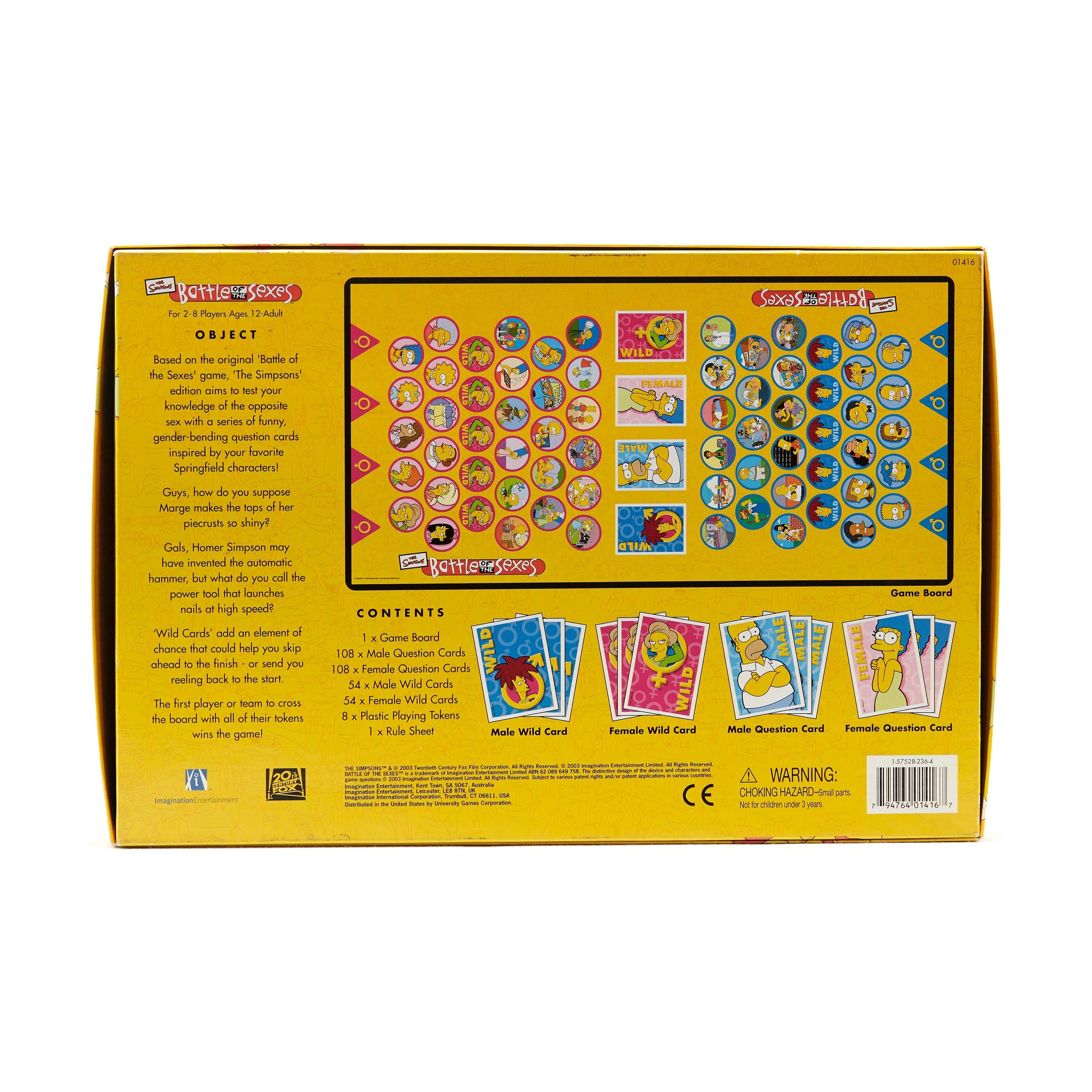 The Simpsons Battle of the Sexes Board Game