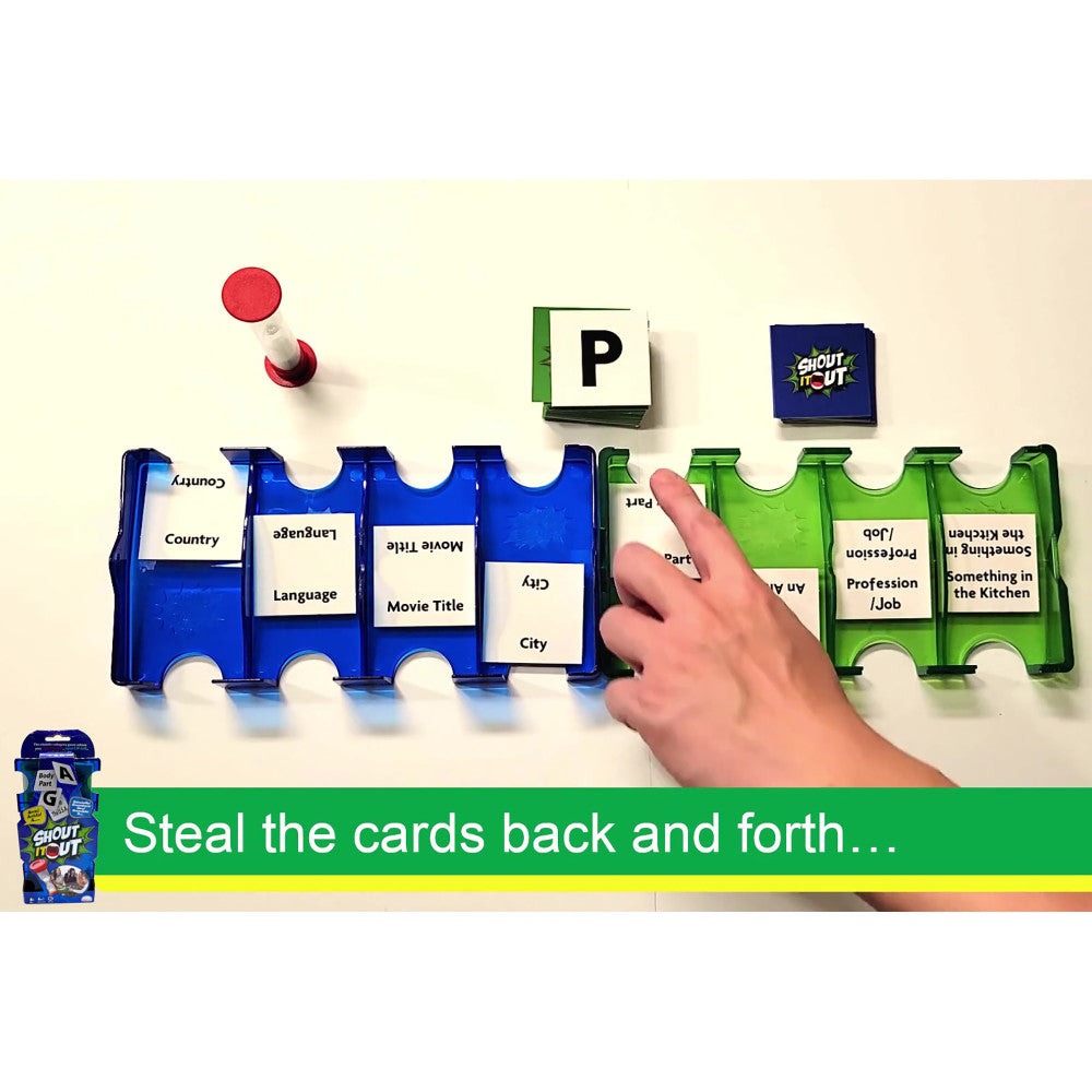 MukikiM Shout It Out Word Challenge Game, Ages 8+, for 2 Players/Teams