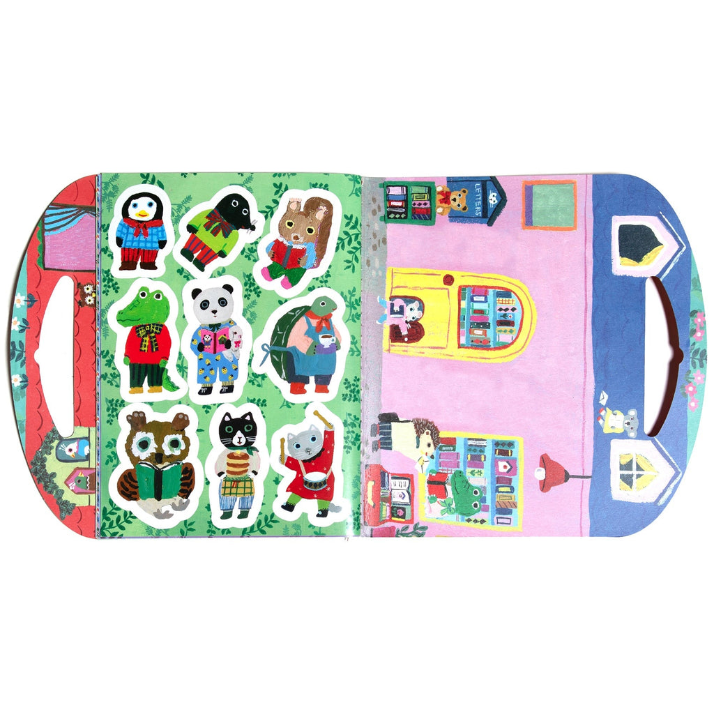 Eeboo Cat's Apartment Sticker Book With Over 200 Stickers By Yumi Kitagishi