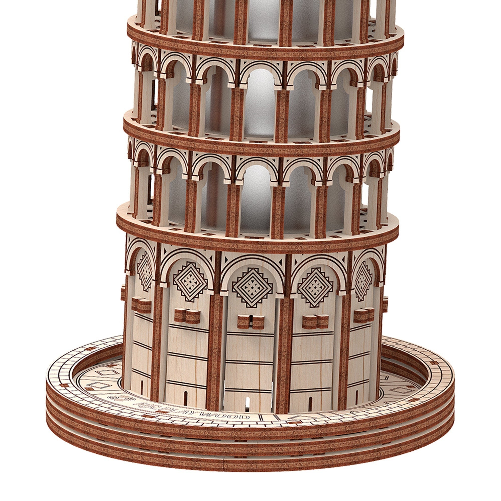 Mr.PLAYWOOD Leaning Tower of Pisa 3D Wooden STEM Puzzle Model