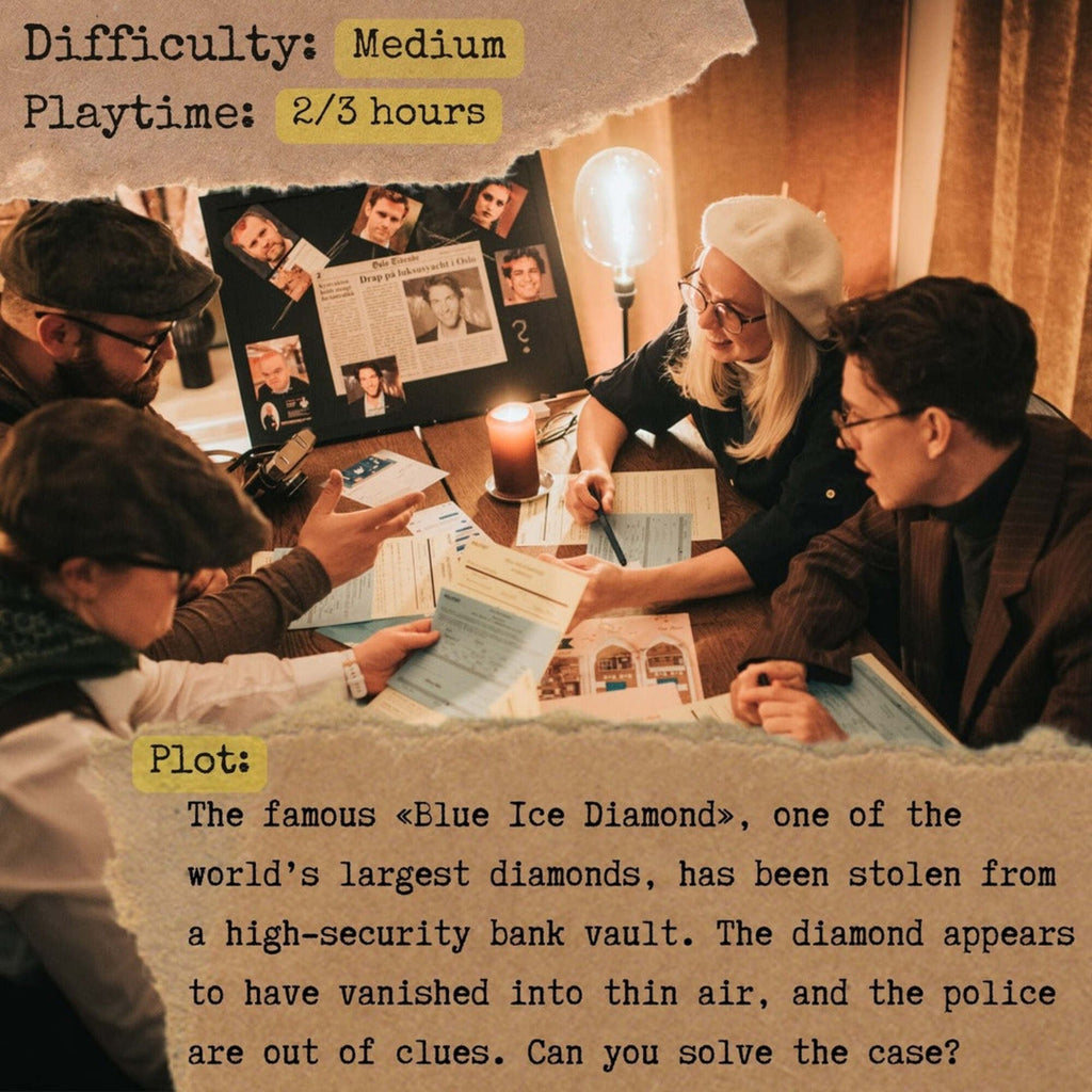 Detective For A Day: The Bank Robbery Interactive Investigation Party Game