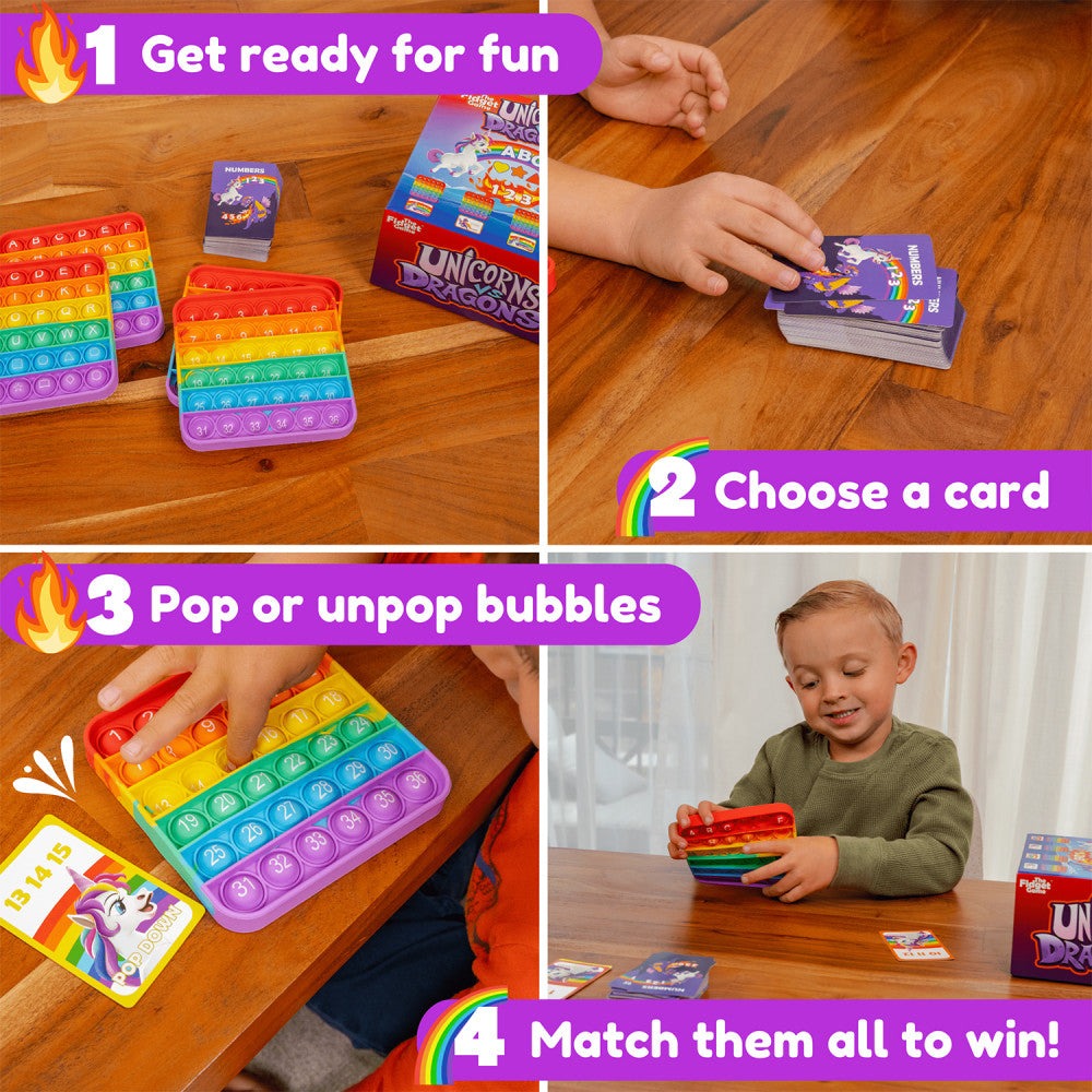 Unicorns vs Dragons: The Fidget Game Alphabet Mastery Educational Game