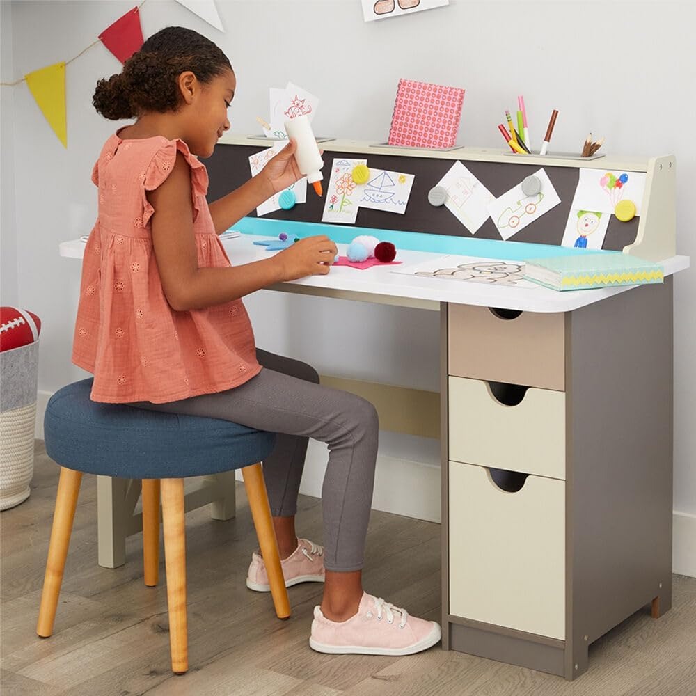Creative Play 2-in-1 Chalkboard Desk - Artistic Development Station for Kids