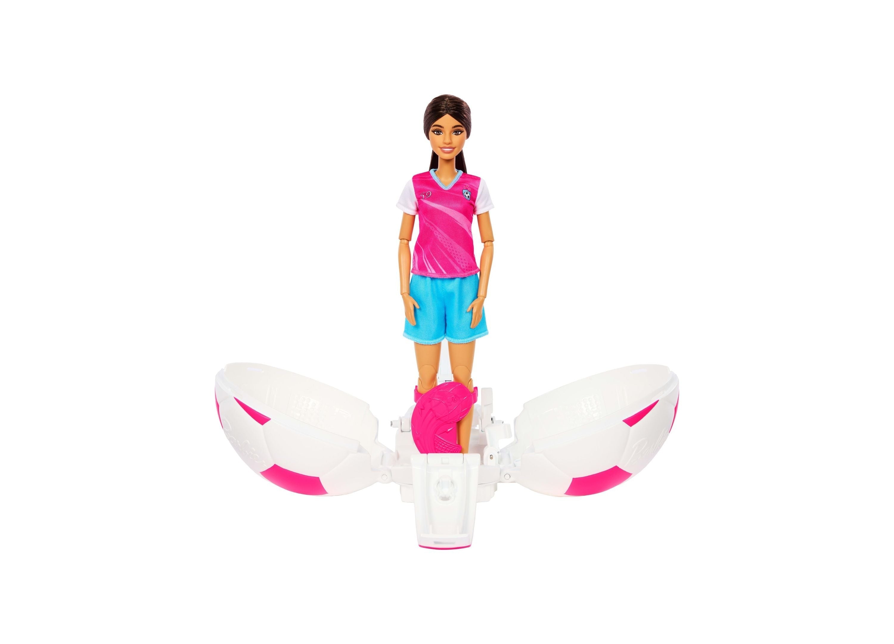 Barbie Roll & Reveal Soccer Player Fashion Doll with 8 Surprises, 10.63-Inch