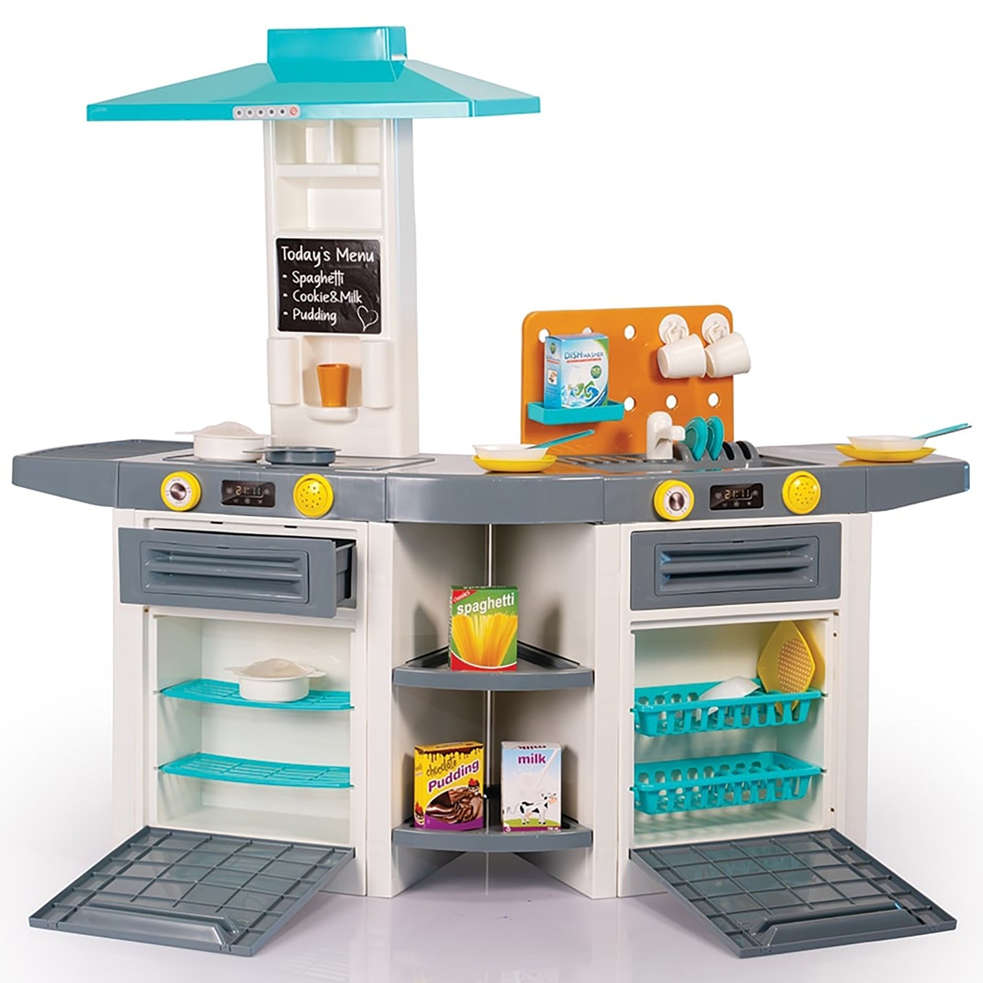 Dolu XL Kitchen Playset - Multicolor 37pc Cooking Center for Kids 3+