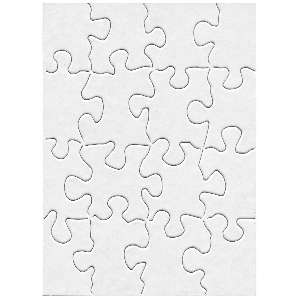 Hygloss DIY Blank Jigsaw Puzzle 24-Pack - 16 pc