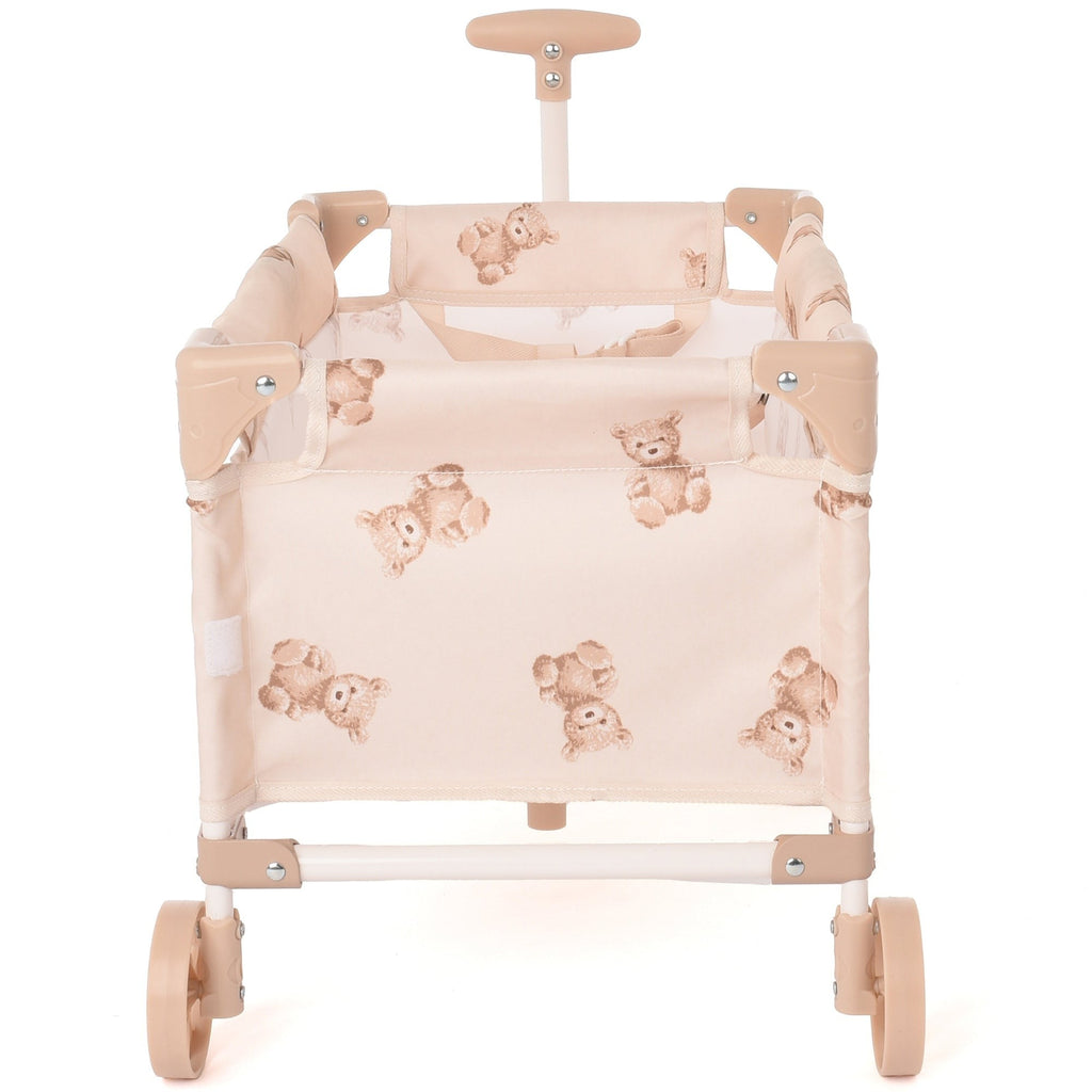 Roma Teddy Toy Wagon Foldable Storage Cart With Teddy Bear Print