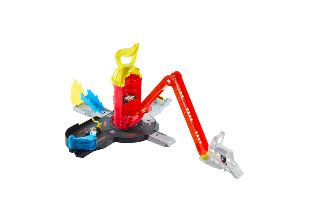 Hot Wheels City Super Fire Station Rescue Playset With 360-Degree Rotation
