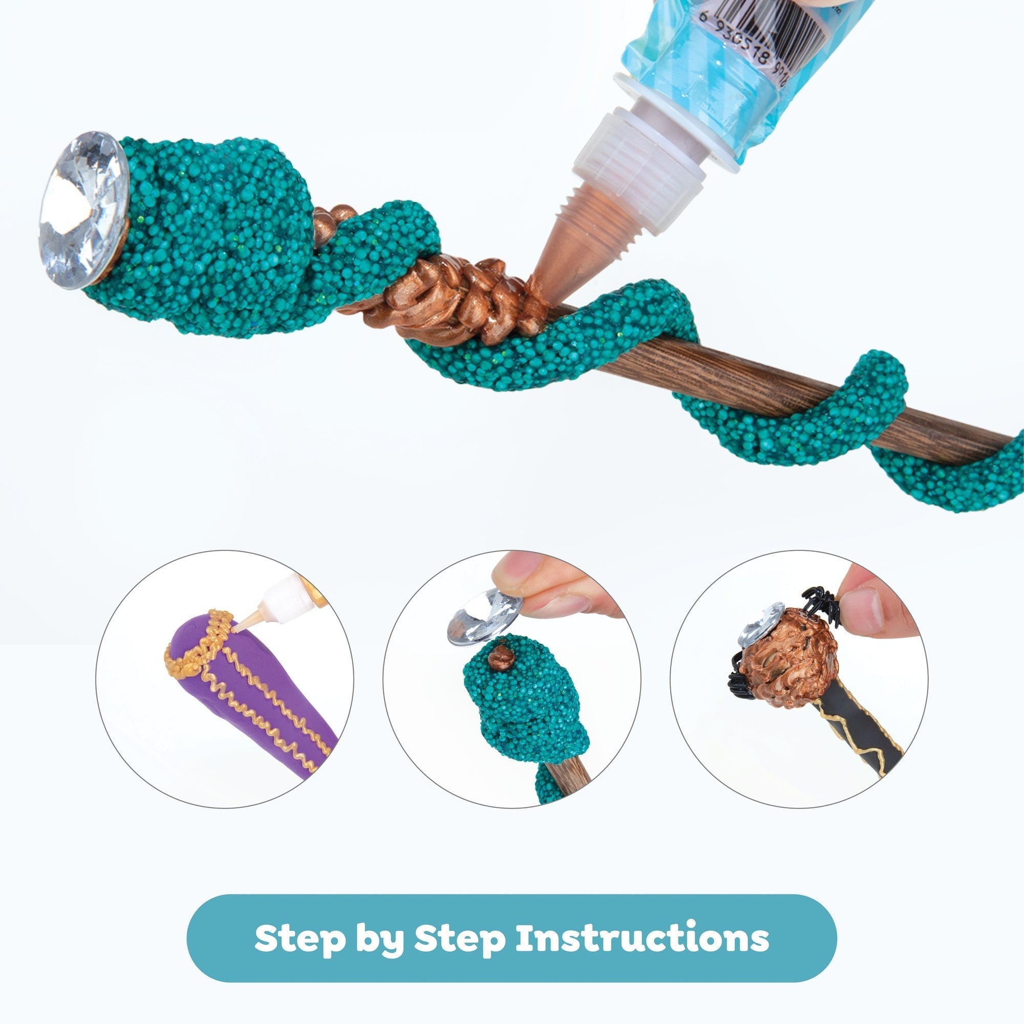 Tiger Tribe Spellbound Magic Wand Kit - Craft Set for Kids Ages 5-9