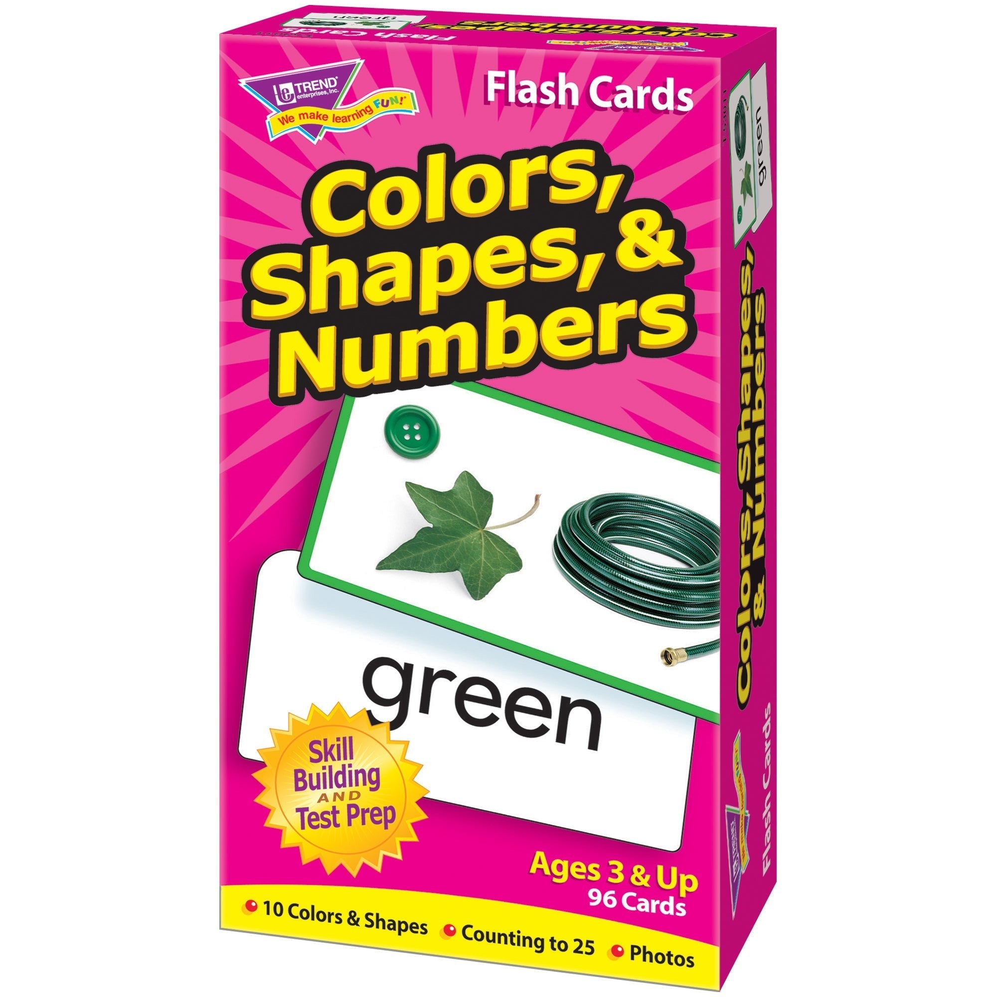 TREnd Colors, Shapes & Numbers Skill Drill Flash Cards - Educational Trio Pack