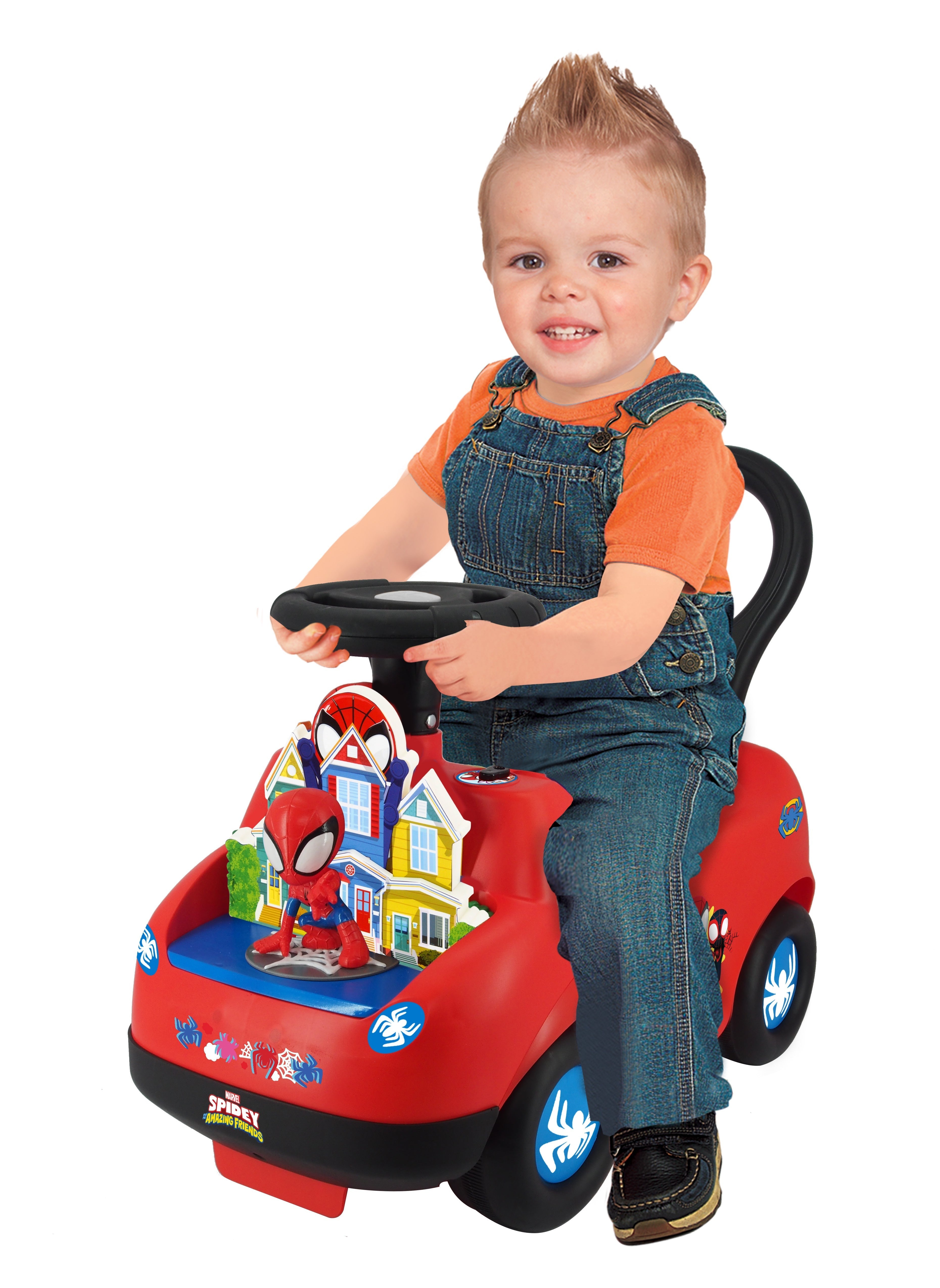 Kiddieland Lights N' Sounds Spidey Adventure Ride-On - Large