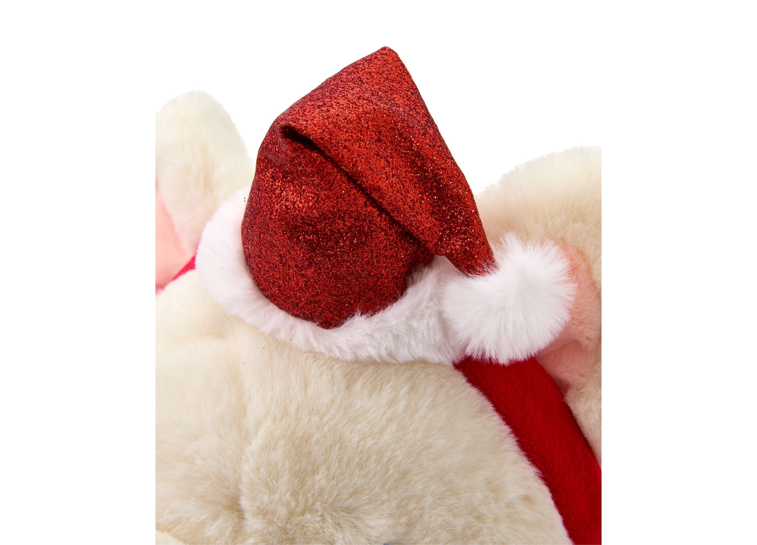 Geoffrey's Toy Box 10 inch French Bulldog Plush with Christmas Hat