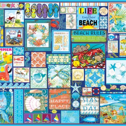 Seas The Day Beach Themed Jigsaw Puzzle - 1000 pc