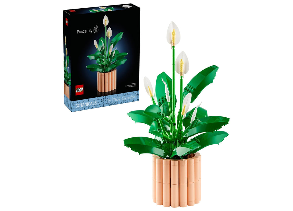 LEGO® Botanicals Peace Lily Flower Model Kit 474 Pieces – Home Decor