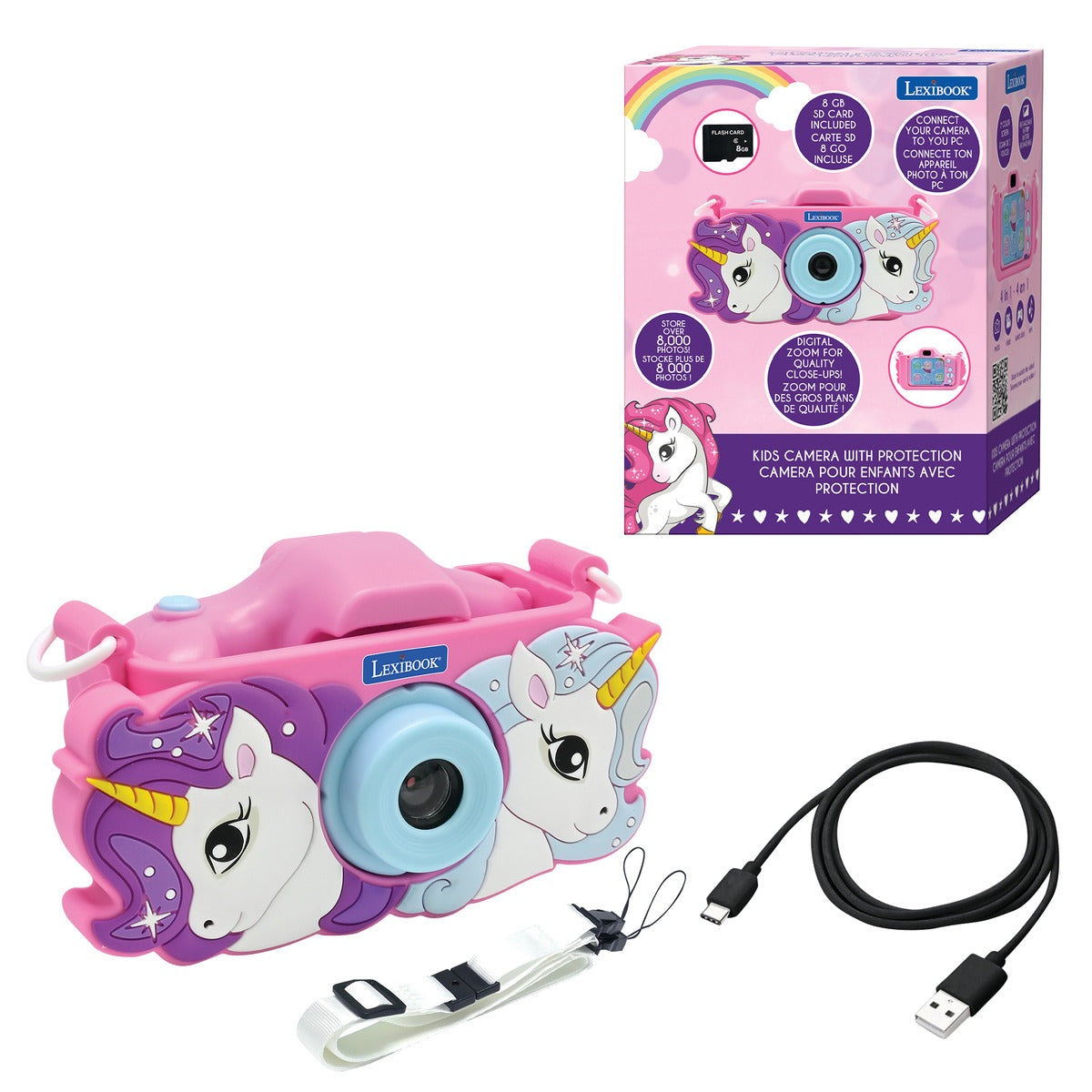 LEXIBOOK Kids Camera with Unicorn protection