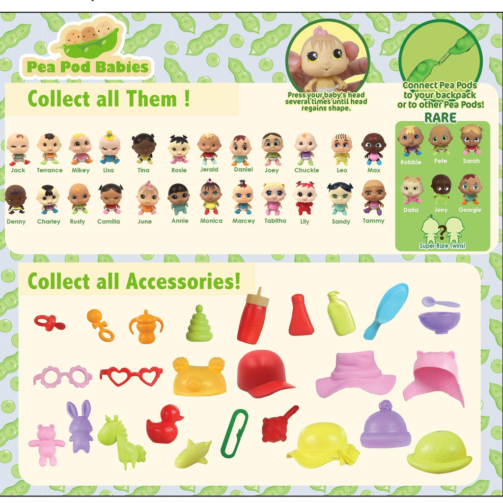 Pea Pod Babies Mystery Blind Pack - Mini Dolls & Accessories (Colors/Styles May Vary)