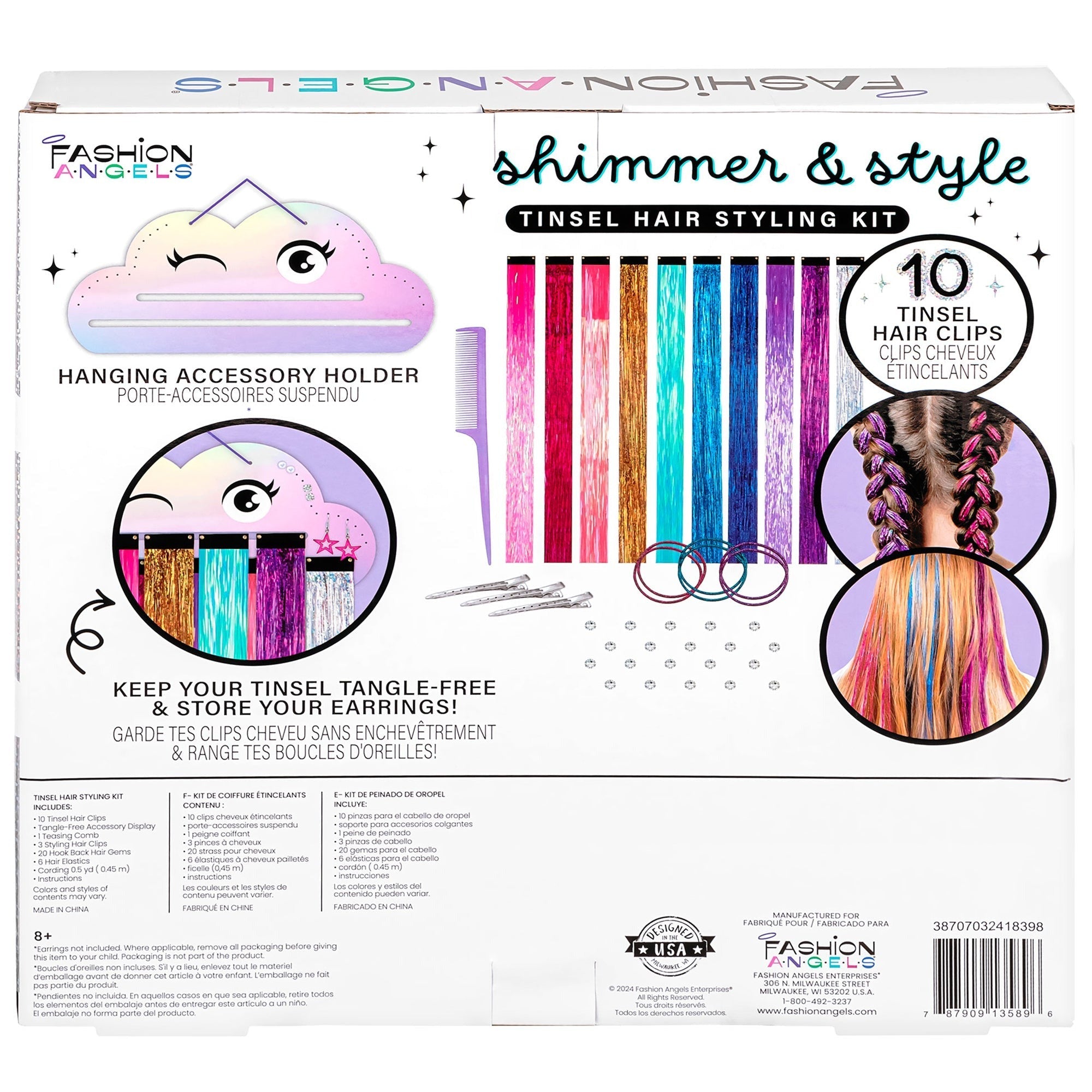 Fashion Angels Shimmer & Style Tinsel Hair Styling Kit
