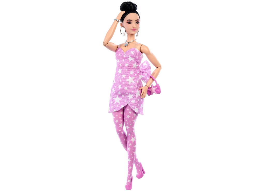 Barbie Deluxe Style Fashion Doll - Denim Star-Print Dress