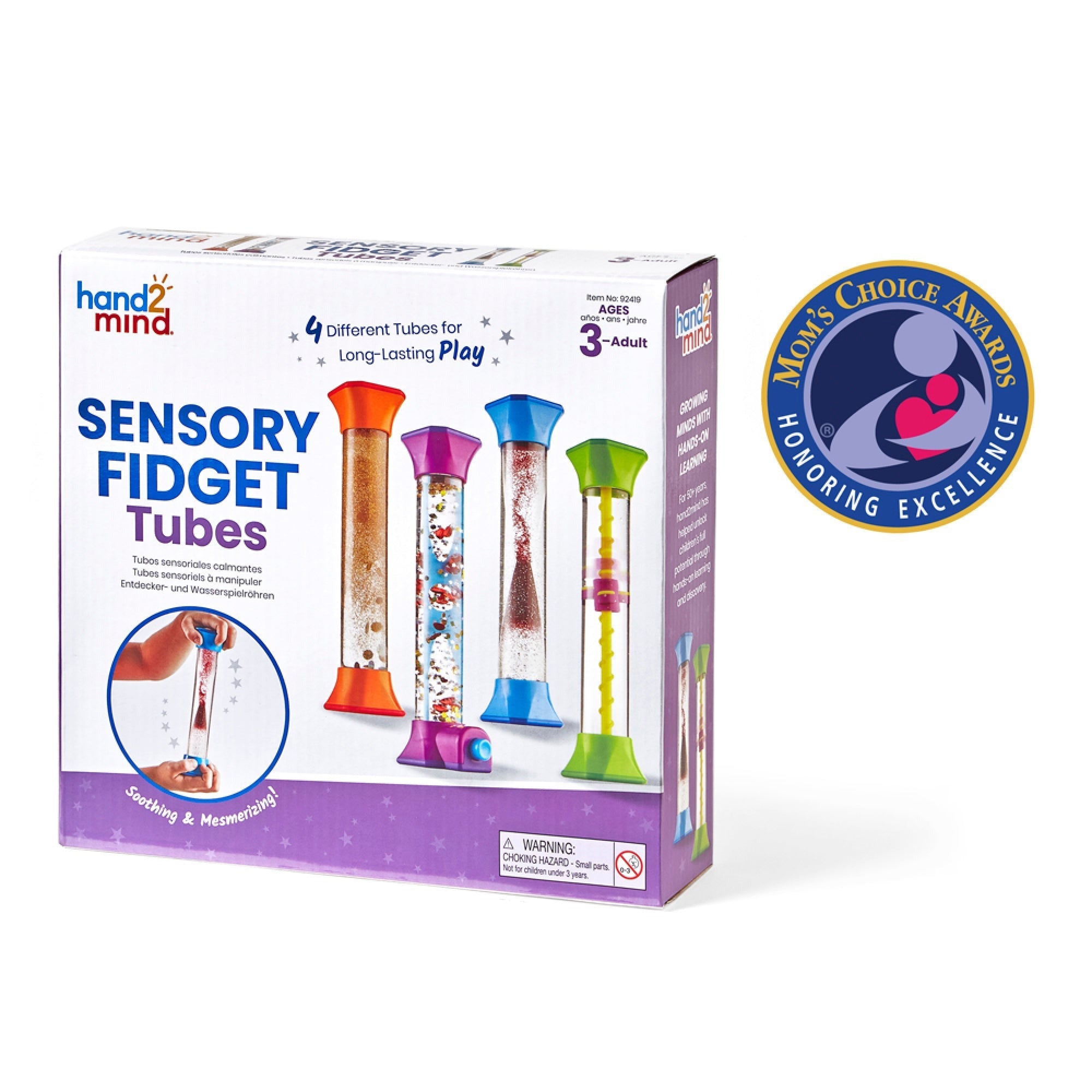 Hand2Mind Sensory Fidget Tubes - Calming and Engaging Set of 4