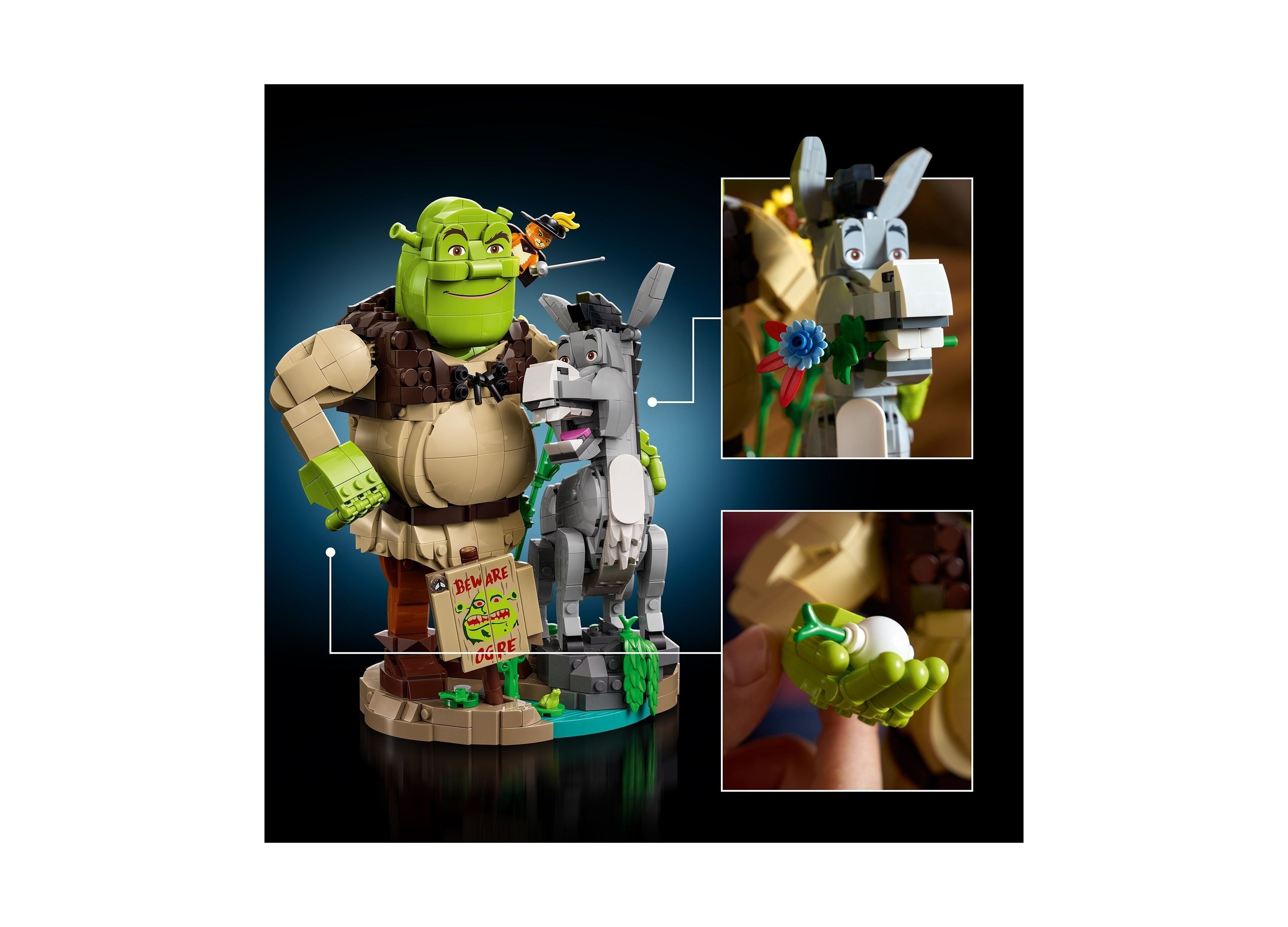 LEGO Shrek, Donkey & Puss In Boots Collector's Edition 1,403-Piece Building Set