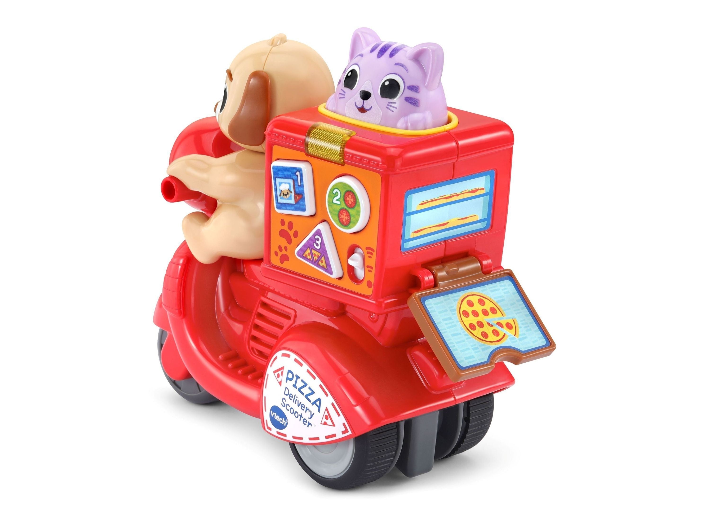 VTech Press & Roll Pizza Scooter Numbers, Shapes & Colors Learning Toy