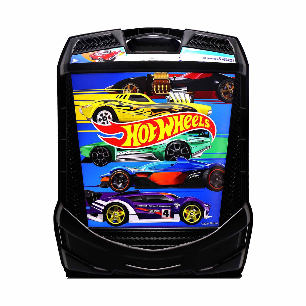 Hot Wheels 100-Car Rolling Storage Case With Retractable Handle