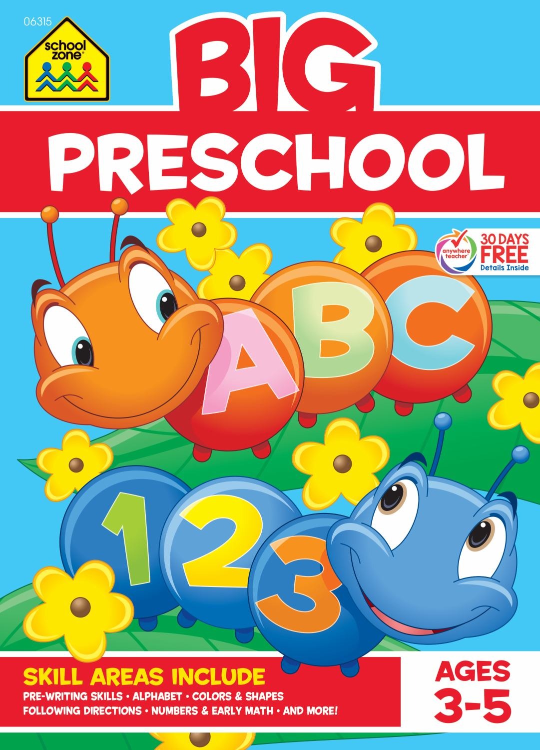 School Zone Big Preschool Workbook - STEM Learning, Letters, Numbers, Shapes & Pre-Writing Skills