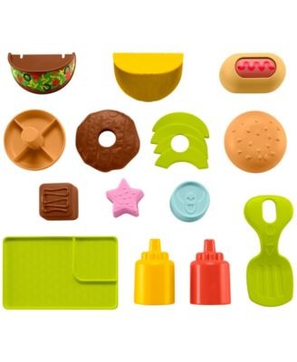 Fisher-Price Laugh and Learn 4-in-1 Snack Cart Walker with 14 Play Pieces