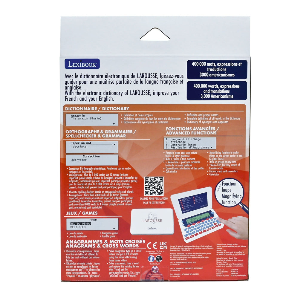LEXIBOOK Larousse Pocket Electronic French Dictionary Model D860FR
