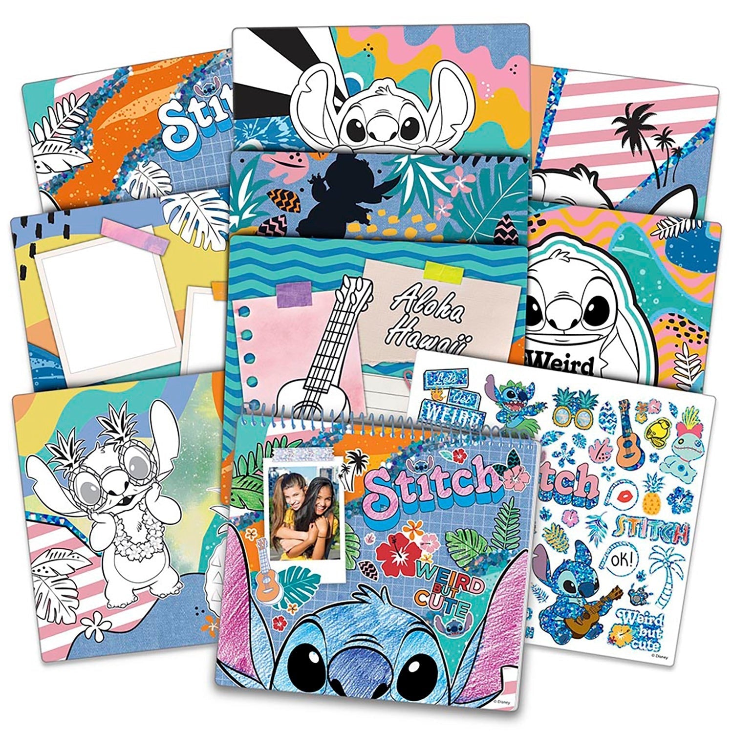 Fashion Angels Disney Stitch Color & Collage Kit - Creative Poster Set for Kids 8+