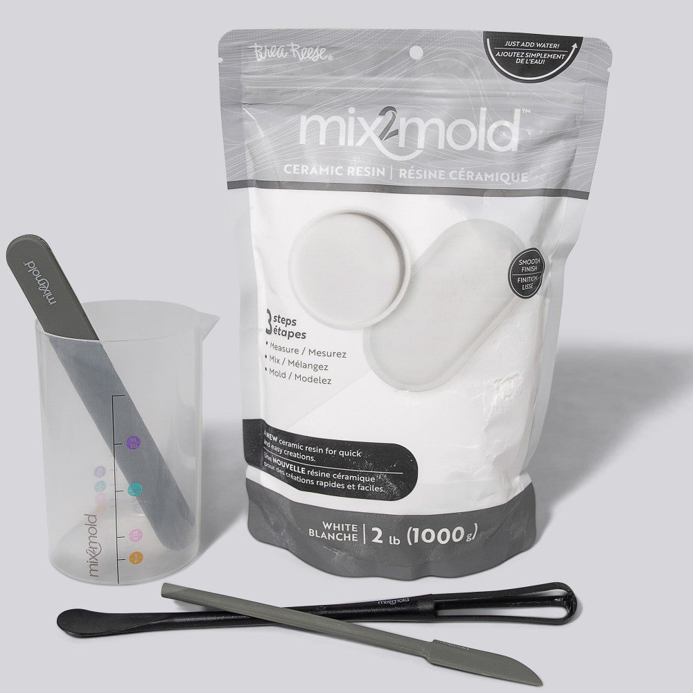 Brea Reese Mix2Mold Ceramic Resin - Craft Magic White Powder, 2lb