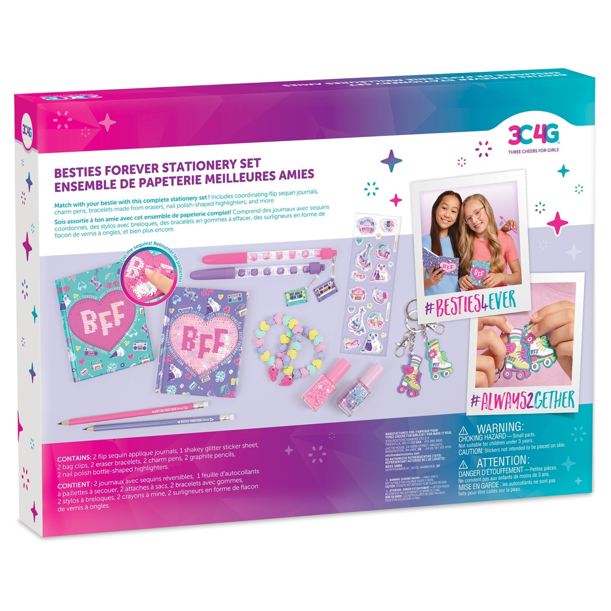 Three Cheers For Girls Besties Forever 13-Piece Stationery Set
