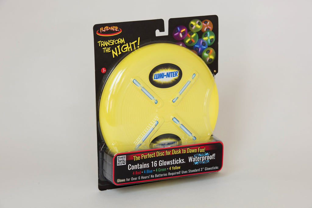 Lumi-niter Glow Disc Kit - Yellow, Waterproof Floating Frisbee