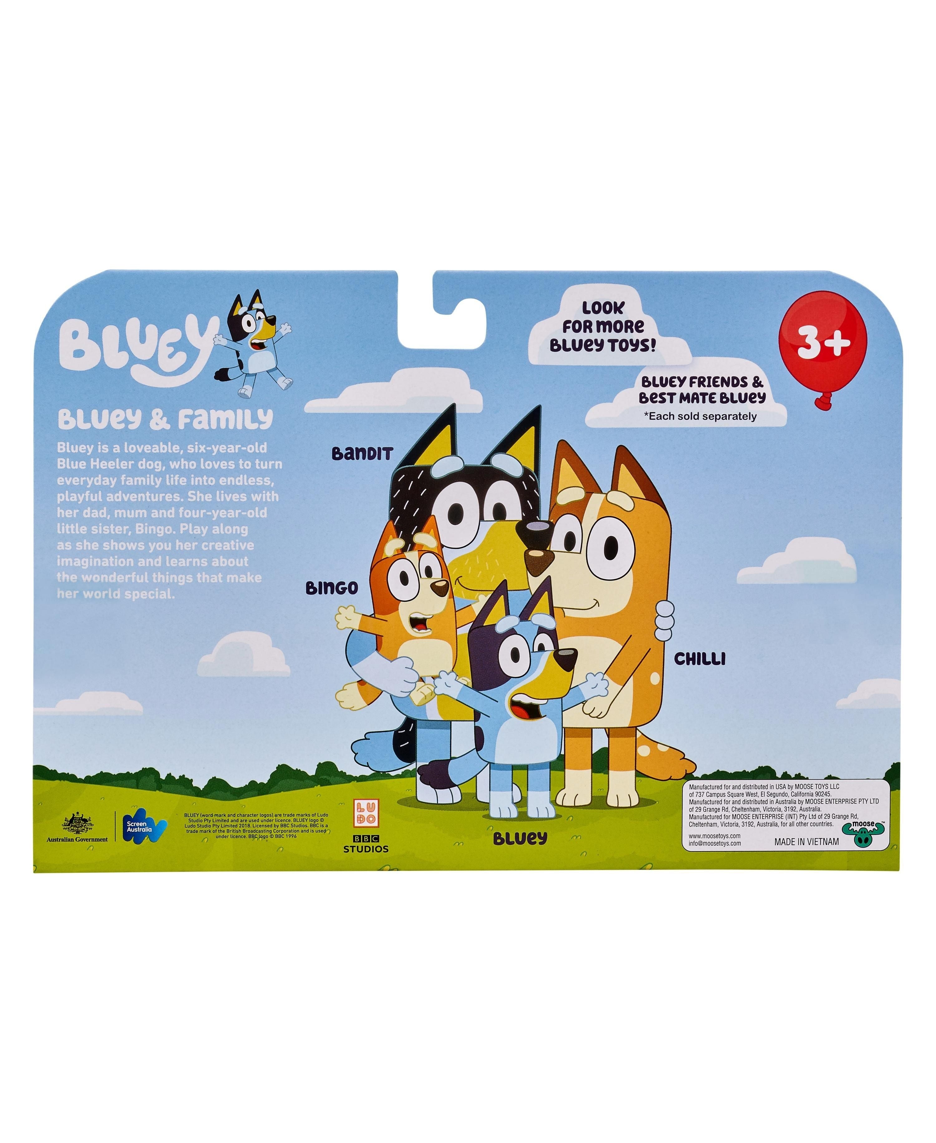Bluey Figure Series 5 Set Of 4 Poseable Figures With New Expressions