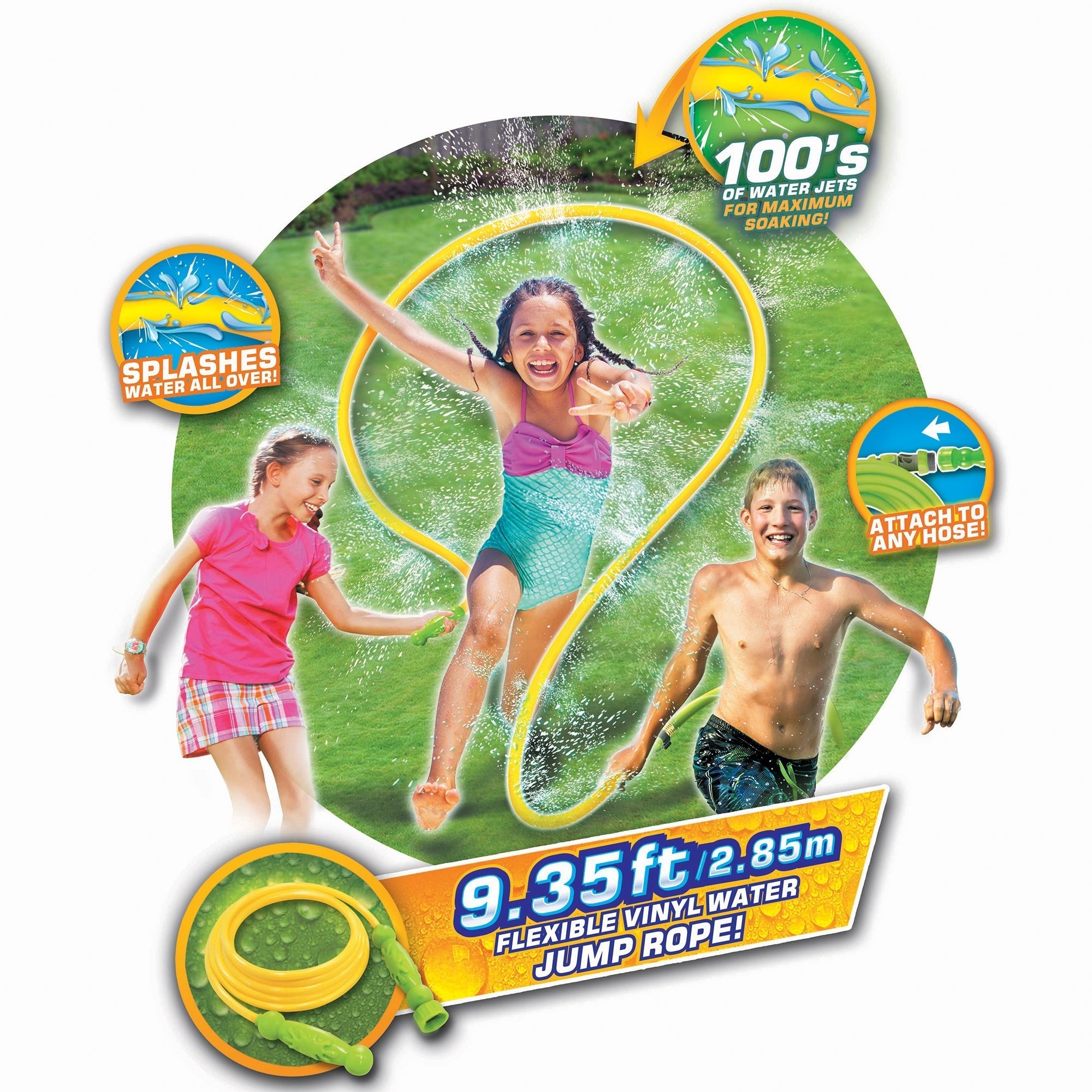 Jump 'N Splash Rope 9-Foot Water Spray Jump Rope