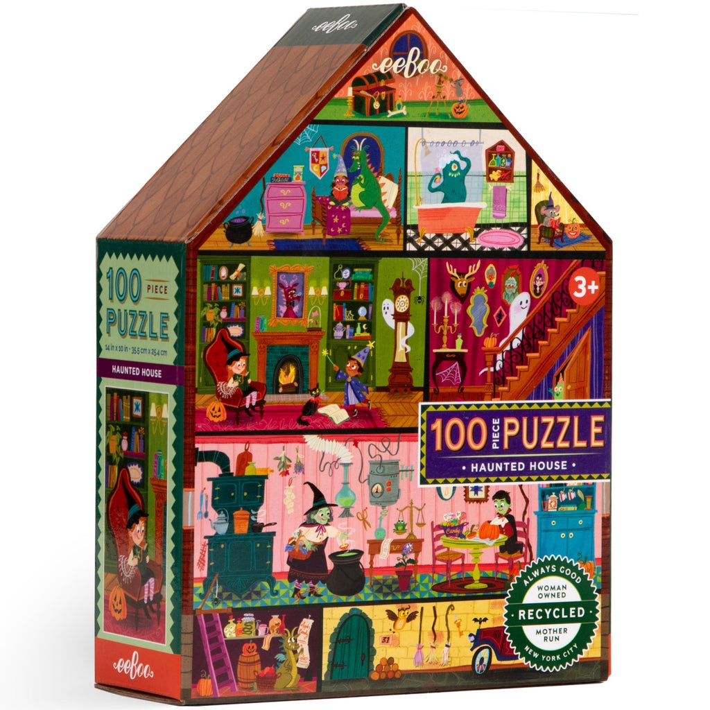 eeBoo Haunted House 100-Piece Rectangular Jigsaw Puzzle