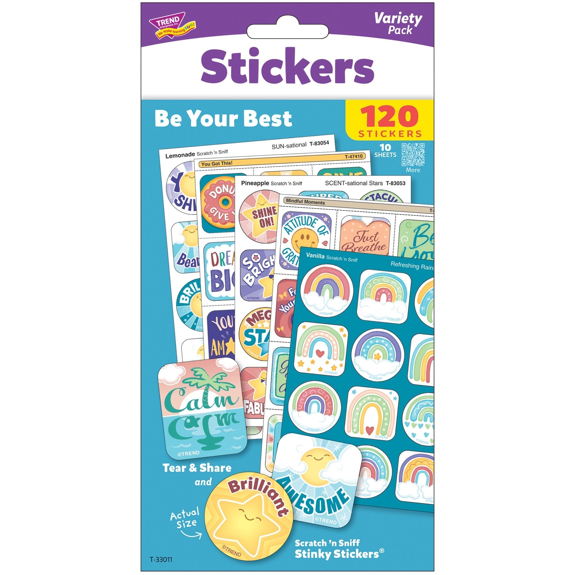 TREND Scratch 'N Sniff Be Your Best – Scented Stickers 120ct Motivation Pack