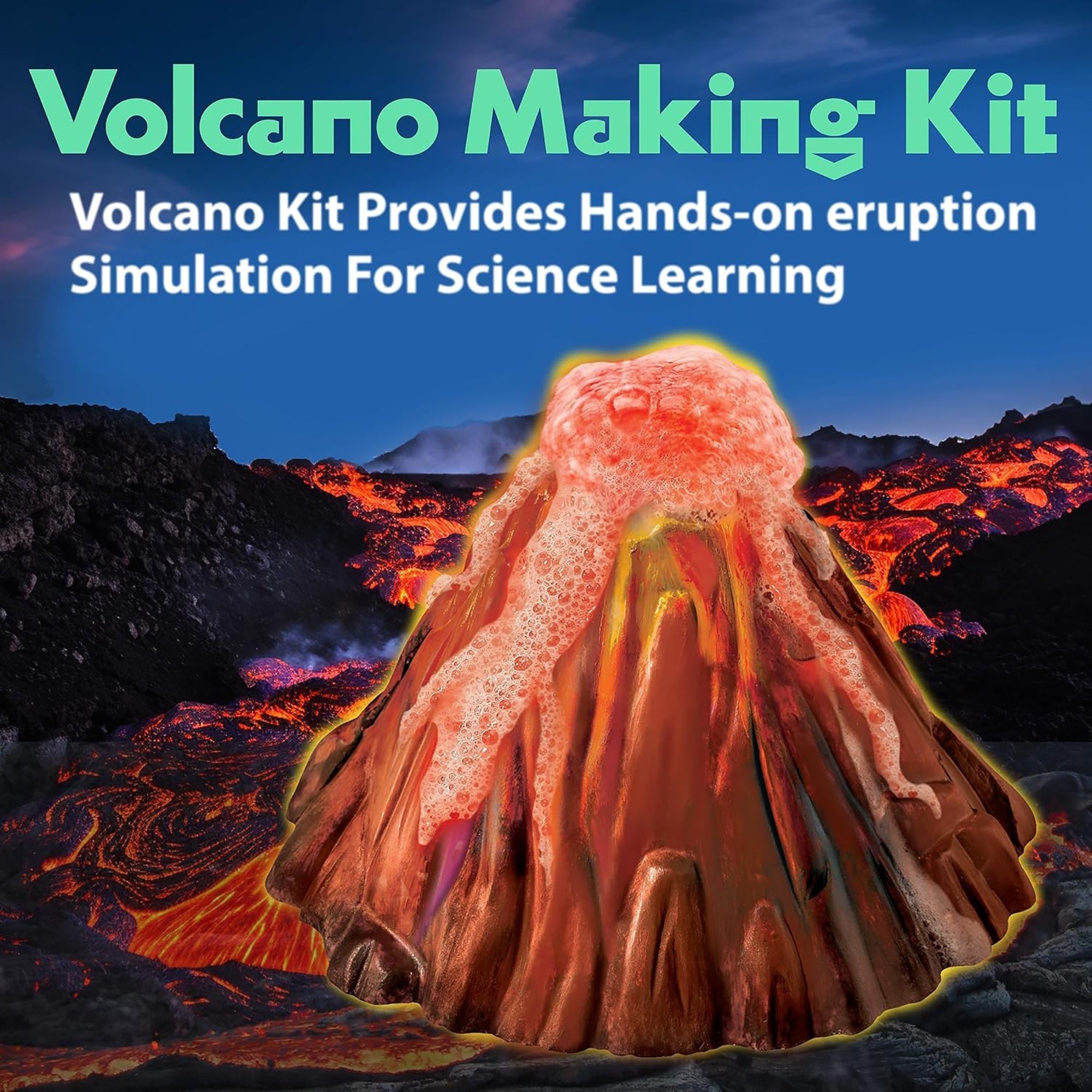 KidzLabs Volcano Making Kit With Erupting Science Experiment