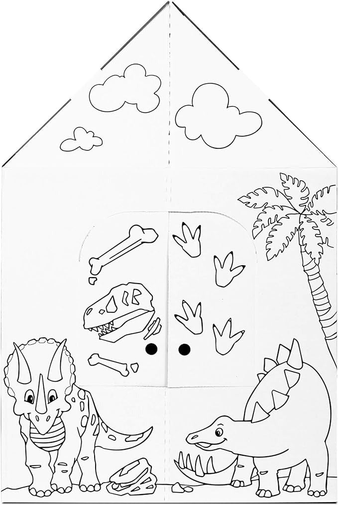 Jurassic Junction Dinosaur House Playset with 5 Plush Dinosaurs