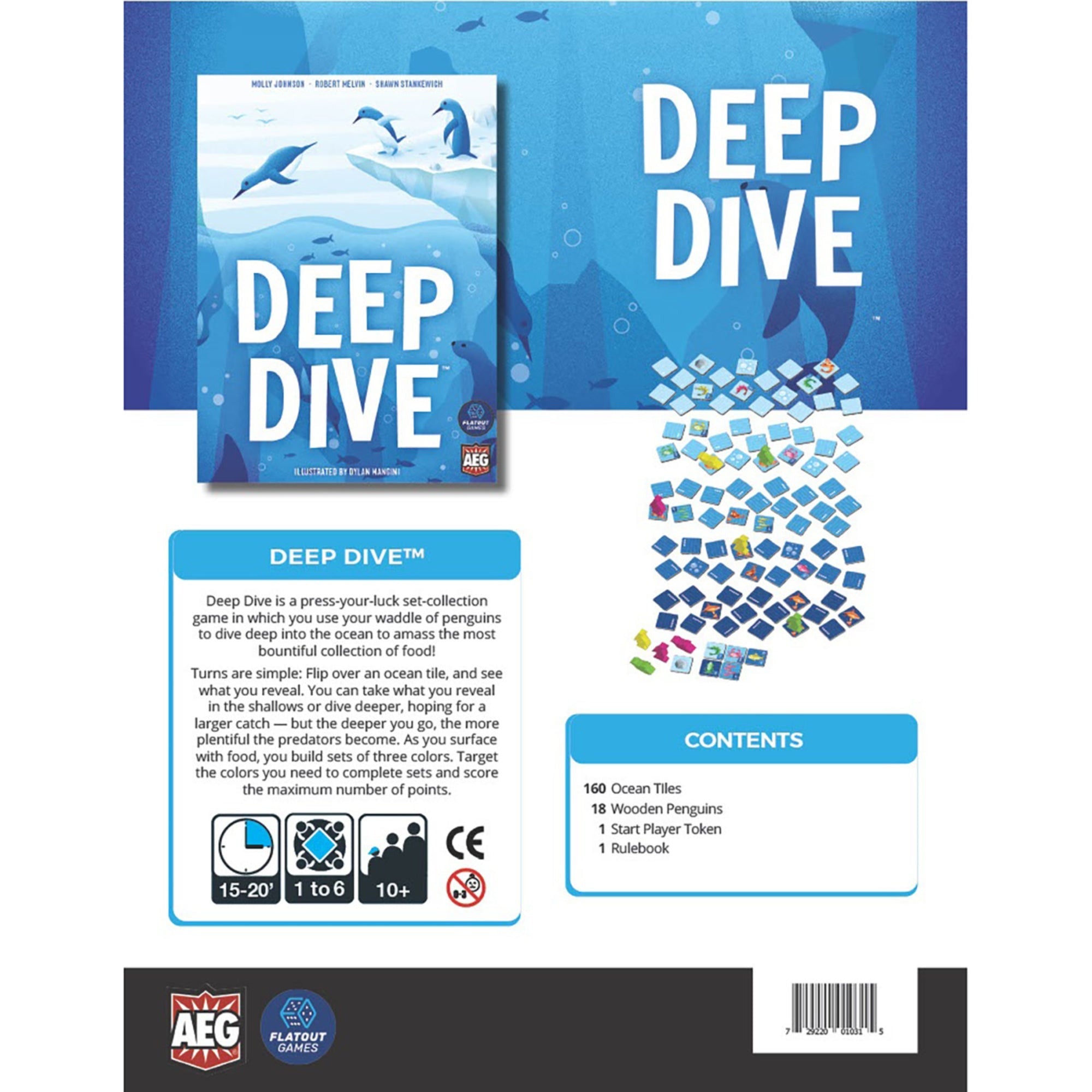 Deep Dive - AEG Ocean-Themed Matching Tile Game